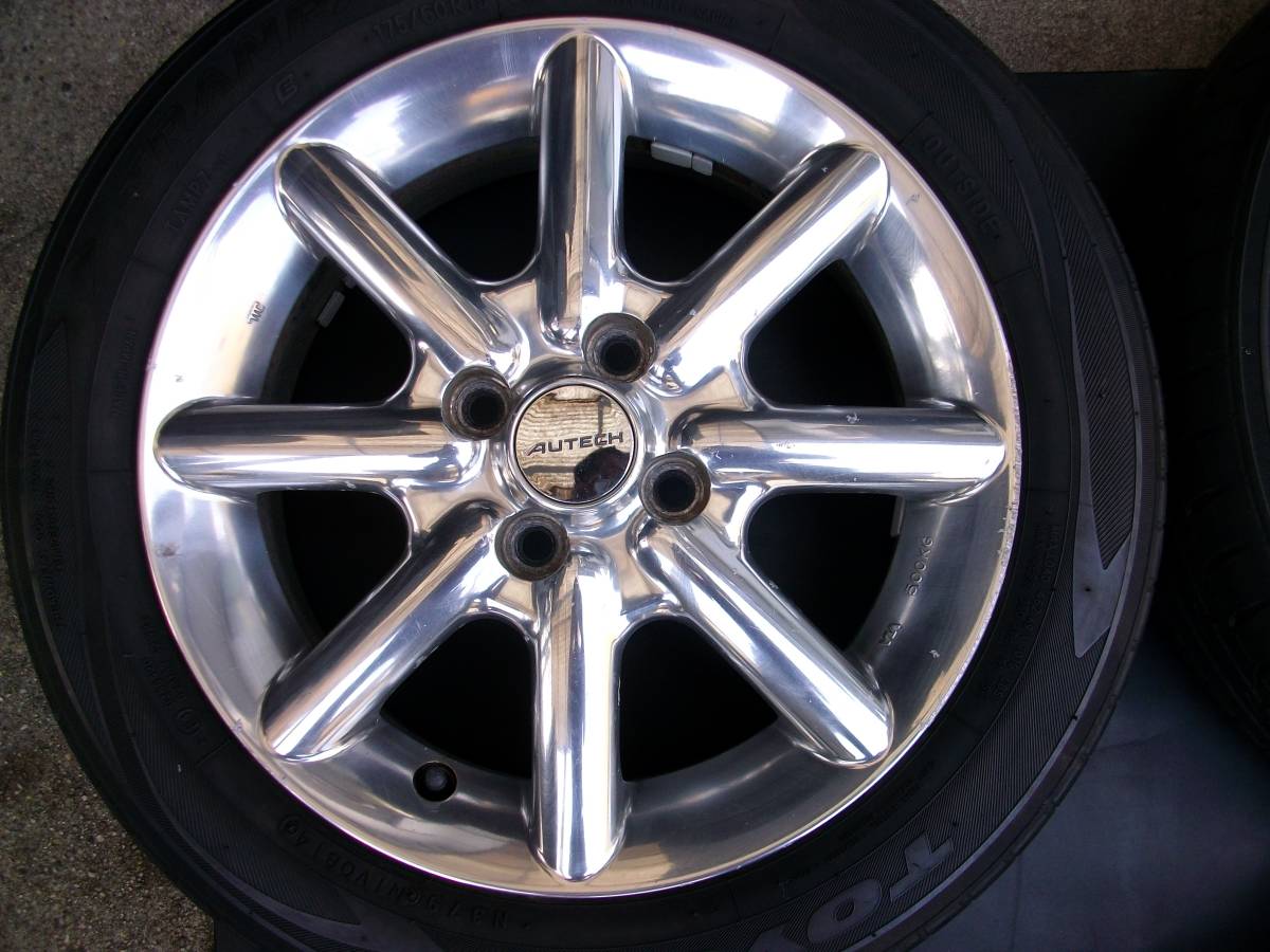 日産純正　ＡＵＴＥＣＨ　１５Ｘ５.５ＪＪ　＋５０　ＰＣＤ１００　４穴　１７５/６０Ｒ１５