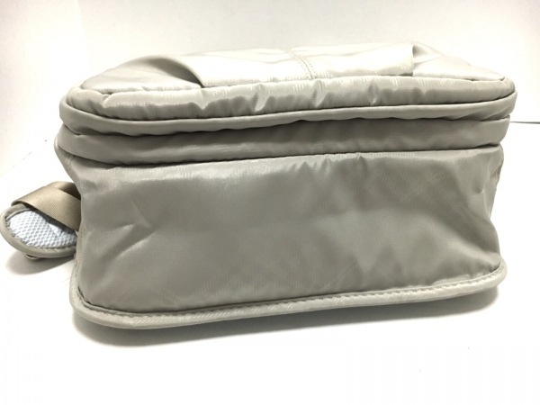 カナナ Kanana リュックサック ナイロン×レザー グレー チェック柄 
