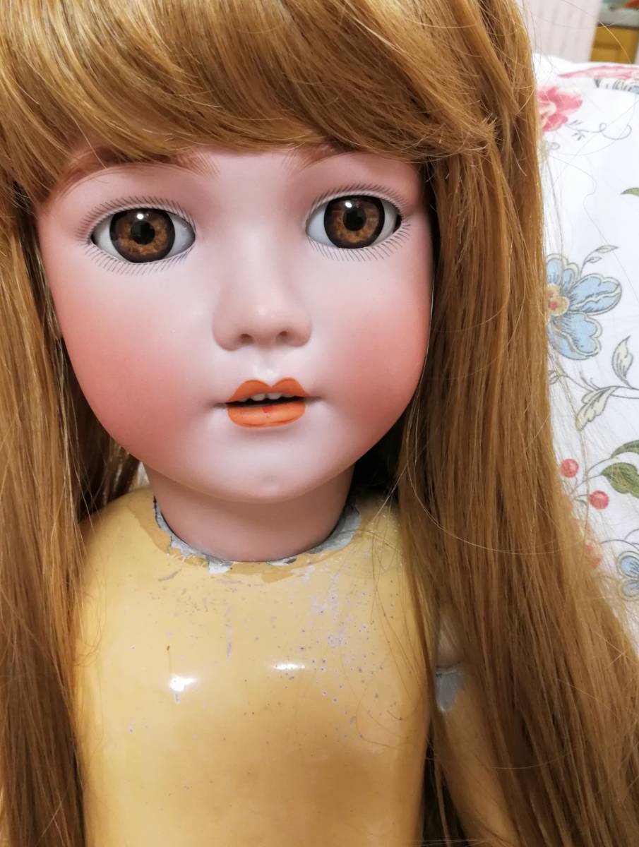 S H 1249 リアルなライフサイズの大きなお嬢様 78ｃｍ 14 1 2号 ドレス ウィッグ付き とても可愛い ビスクドール 売買されたオークション情報 Yahooの商品情報をアーカイブ公開 オークファン Aucfan Com