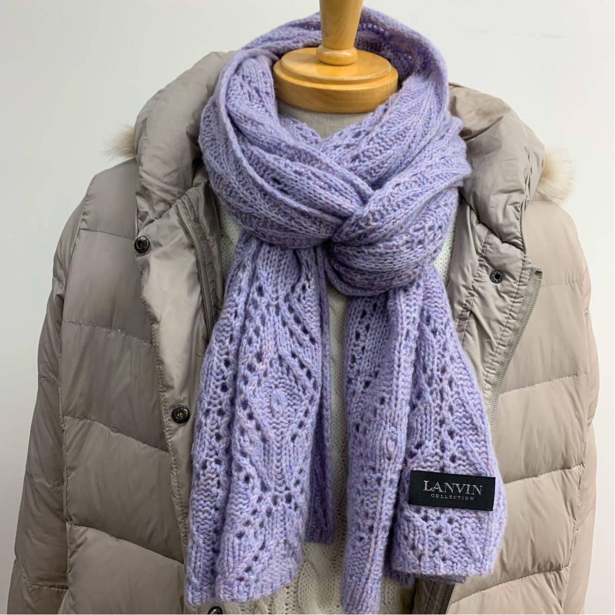 LANVIN COLLECTION ランバンコレクション カシミア100% マフラー 未使用品