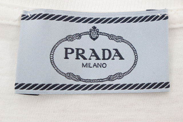 プラダ ［ PRADA ] ビジュー Tシャツ ホワイト 白 半袖 SIZE［S］ レディース トップス カットソー E11A-1