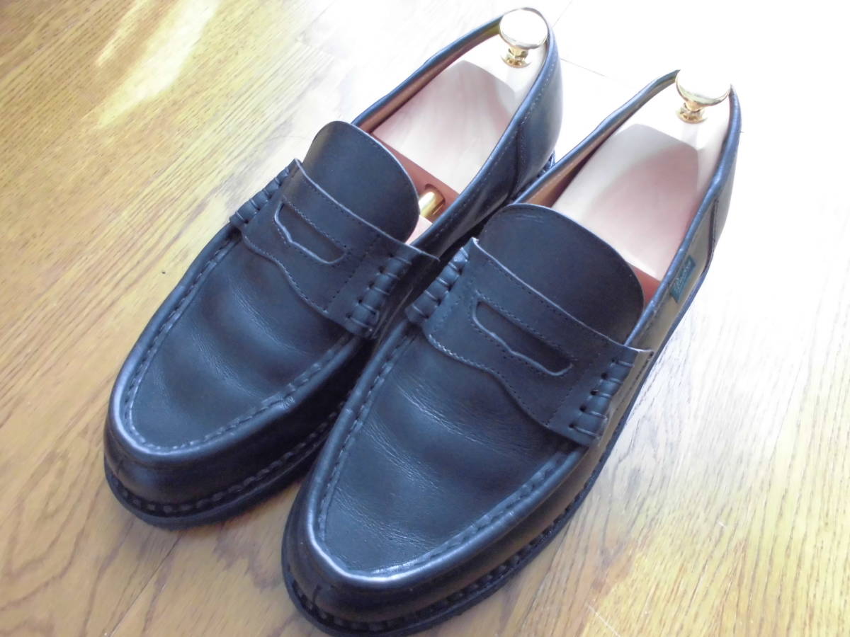 ★パラブーツ ランス 黒 サイズ9 着用1回のみ PARABOOT REIMS MARCHE NOIR-LISNOIR 型番099412