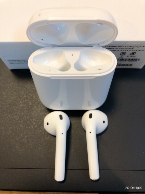 ♪使用少 美品 アップル Apple エアーポッズ AirPods イヤホン MMEF2J