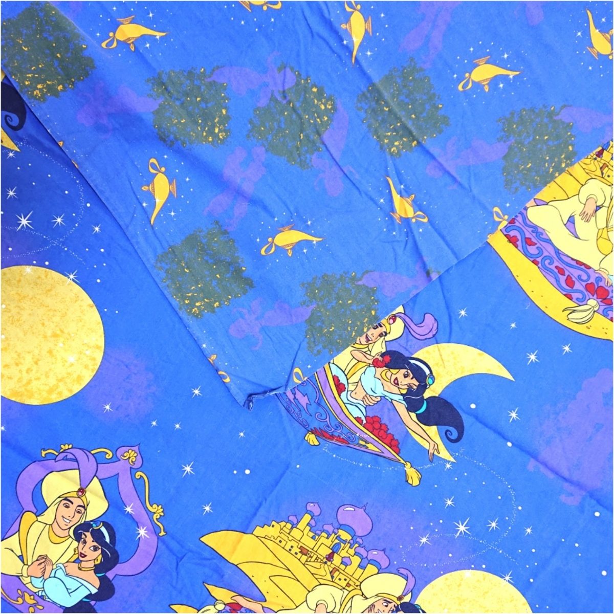 即購入ok 青 アラジン ハーフ ビンテージシーツ ヴィンテージ 即購入ok 青 アラジン ハーフ ビンテージシーツ ヴィンテージ