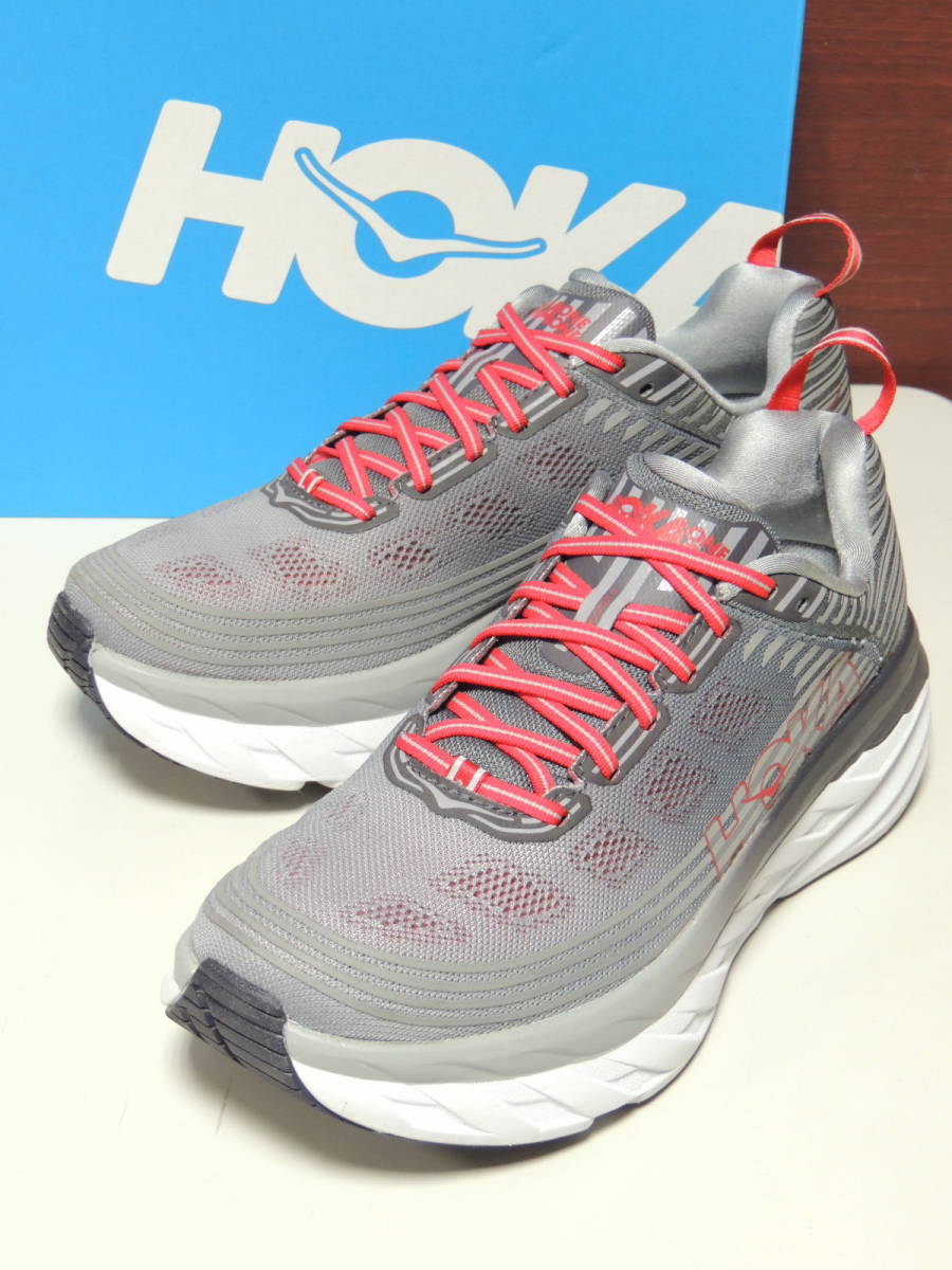◆ 美品 定価￥23100 ホカオネオネ HOKA ONE ONE ボンダイ6 BONDI 6 1019269 ASGY スニーカー シューズ グレー 28cm US10