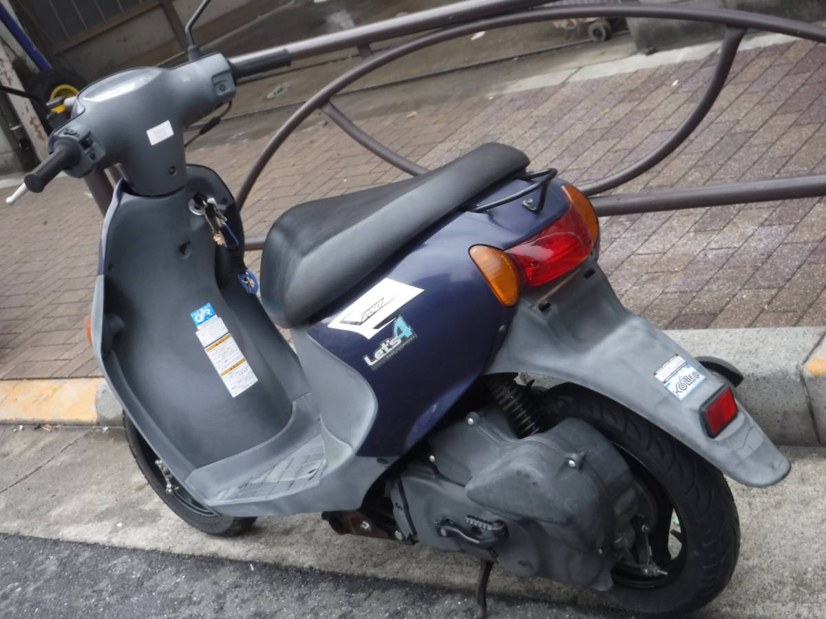 現状車 スズキ / SUZUKI レッツ4(CA45A) エンジン始動 売り切り1円