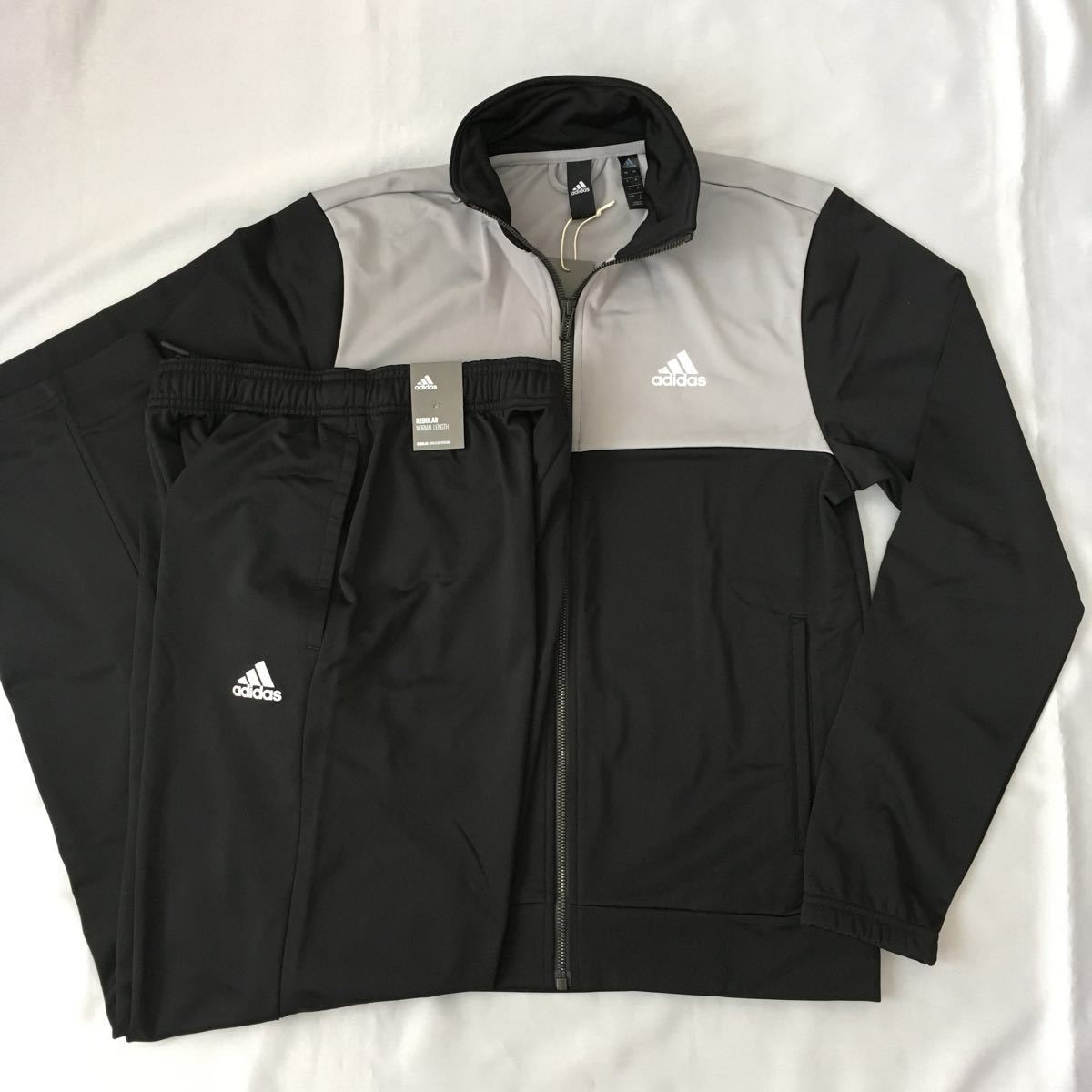 人気SALE，最新作 アディダス adidas メンズ トレーニング ジャージ 上下 M ジャケット&パンツ 黒灰 運動 ジムに(アディダス)｜売買されたオークション情報、yahooの商品情報をアーカイブ公開 - オークファン ジャージ