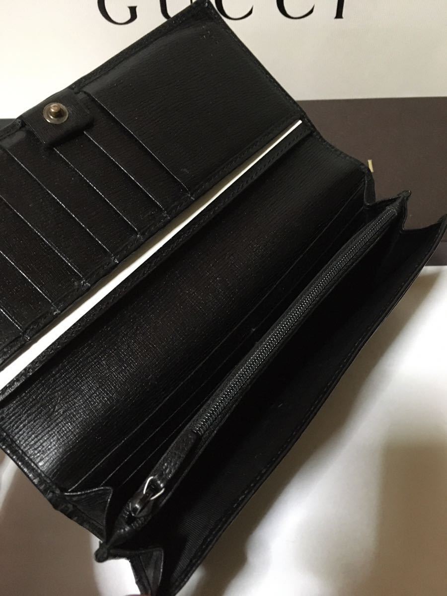 GUCCI グッチ　長財布　インターロッキング　GG ブラック 長財布 GUCCI 二つ折り グッチ 超良品！ 財布 インターロッキングGG