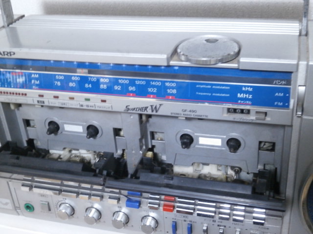 昭和レトロ SHARP GF-490R ダブルカセットデッキ SHARP シャープ GF