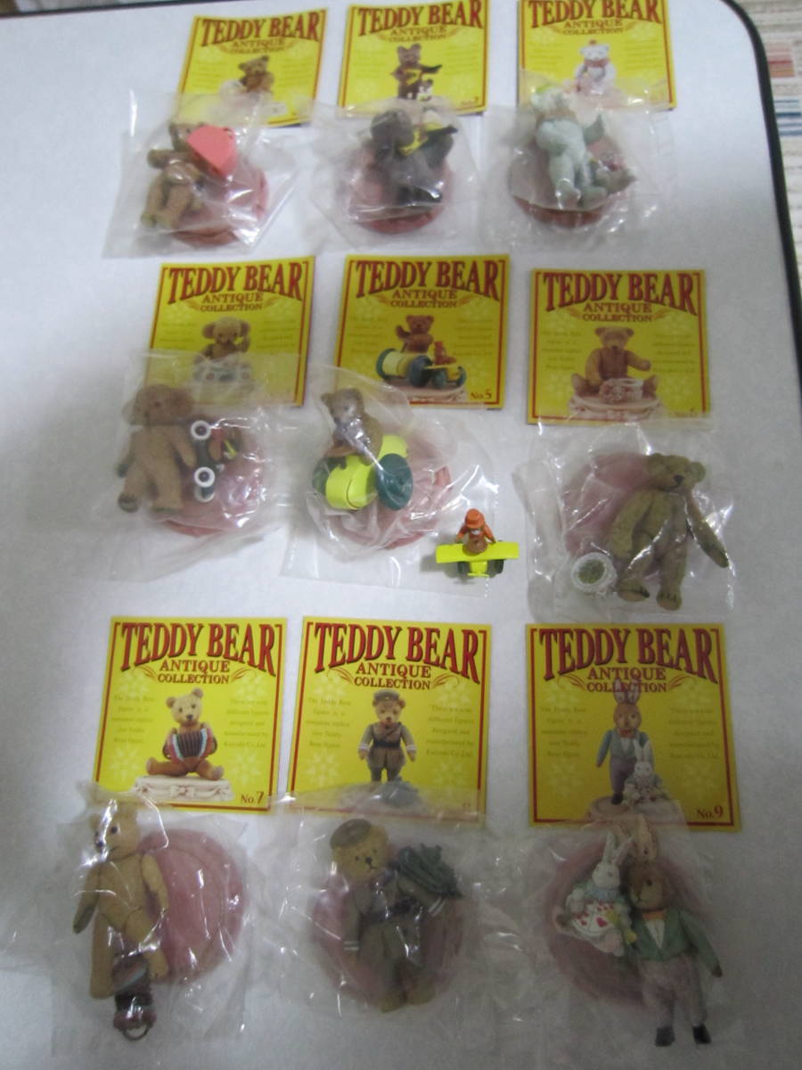 海洋堂アンティークテディベアコレクション 9種コンプリート ミニチュアのテディベアコレクション（海洋堂さん制作）についてのメモ