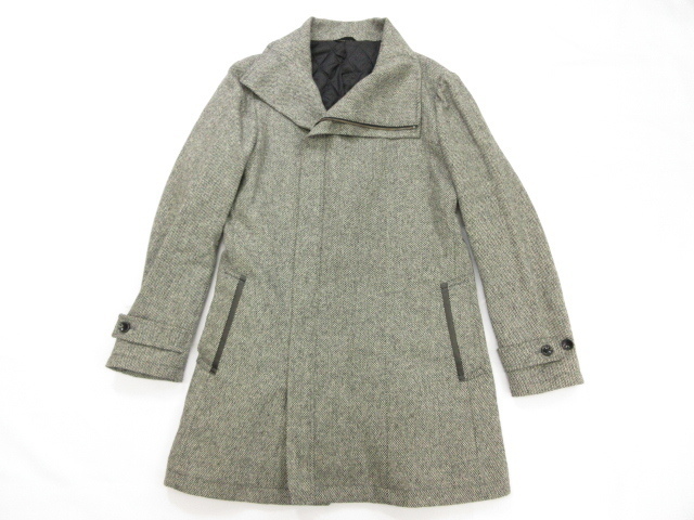 得価，100%新品 コムサメン COMME CA MEN 中綿入り ジップアップ コート メンズ 織柄 sizeL グレー系 07-10WH13 5MW1158(コート)｜売買されたオークション情報、yahooの商品情報をアーカイブ公開 - オークファン 男性用