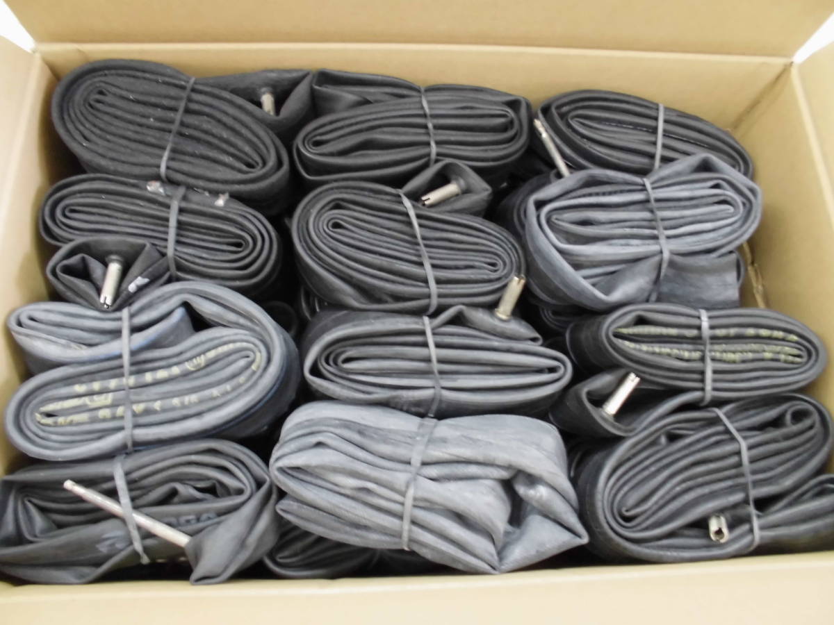 【中古/ジャンク】自転車用　廃チューブ　廃棄チューブ　48本くらいセット　100サイズ発送_1