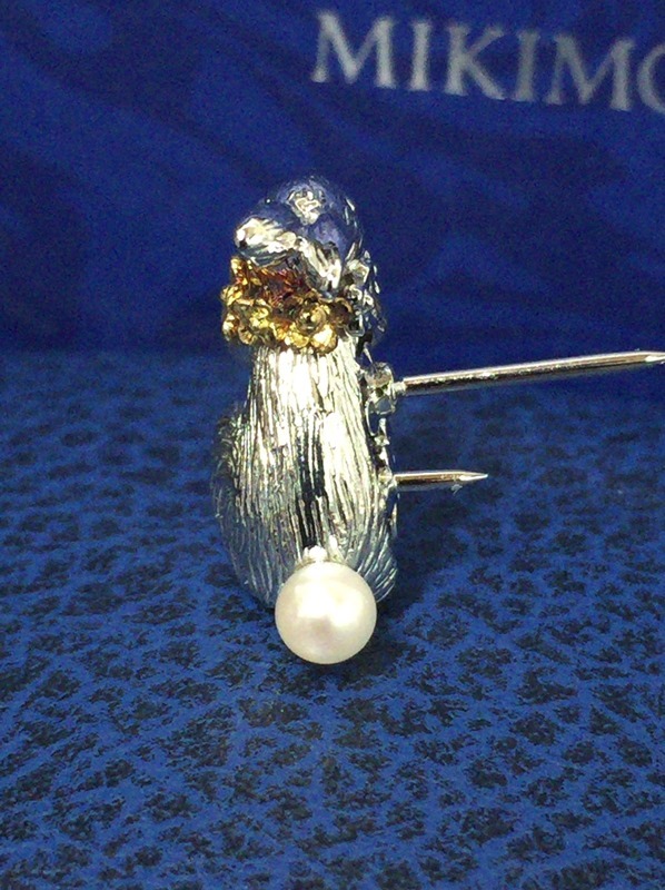 MIKIMOTO ミキモト　パールピンブローチ うさぎ【美品】箱付 K18＆シルバー_3