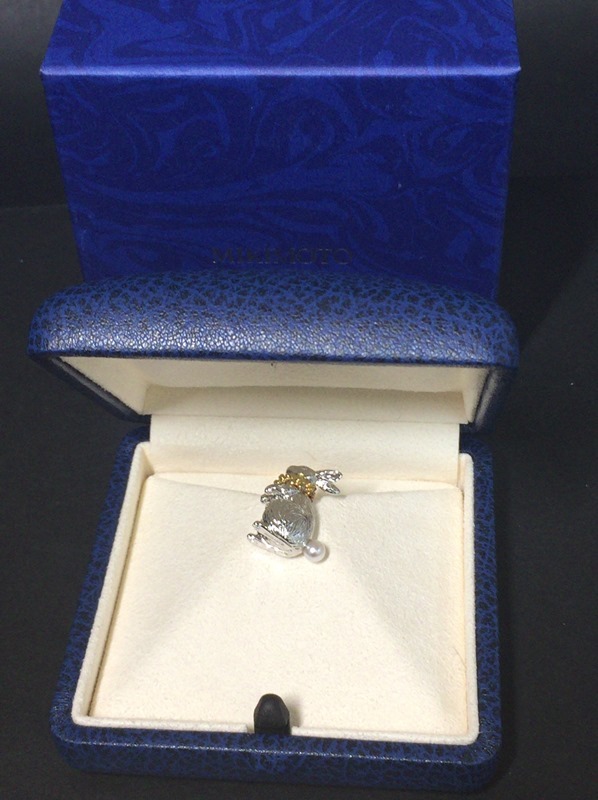 MIKIMOTO ミキモト　パールピンブローチ うさぎ【美品】箱付 K18＆シルバー_5