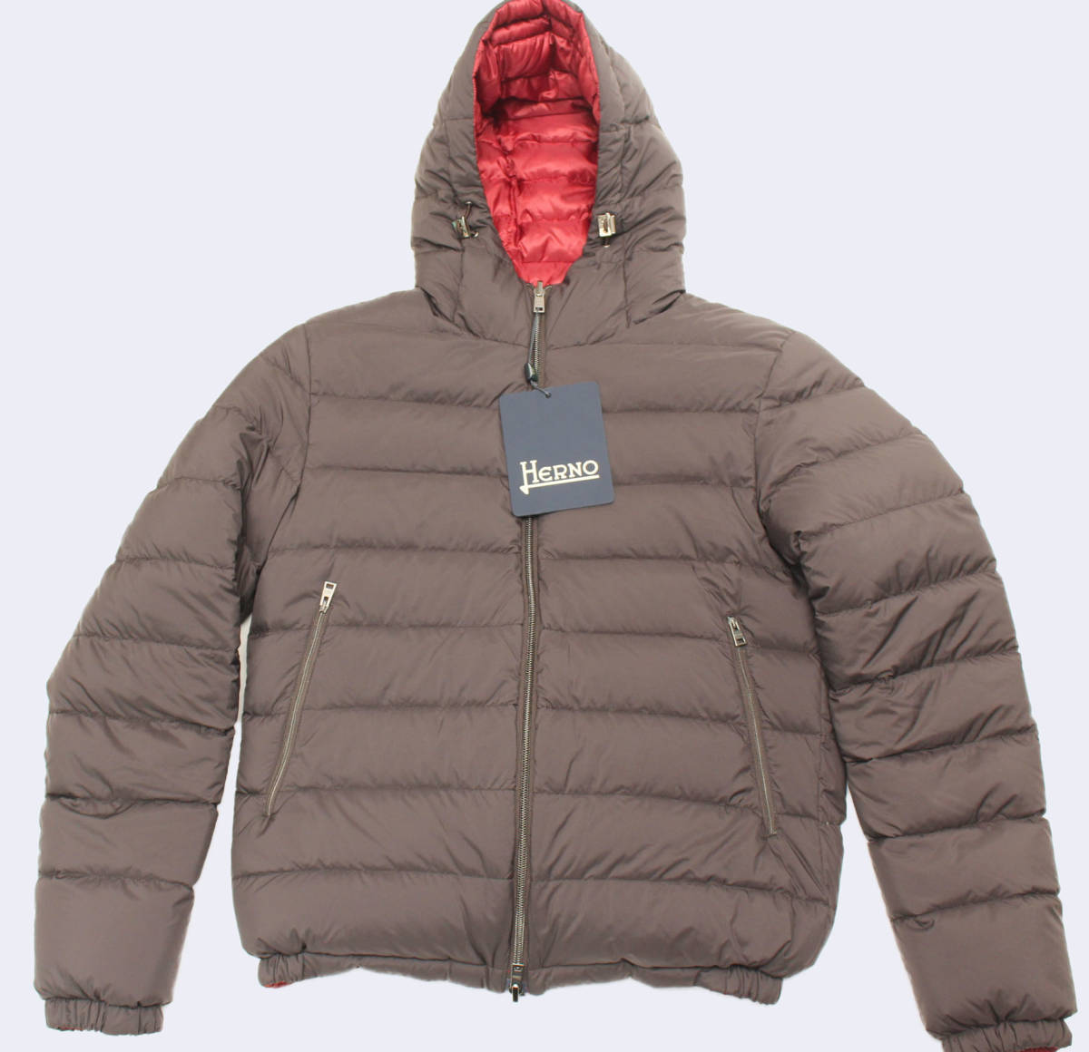 2019AW 海外限定 本物 HERNO ヘルノ メンズ リバーシブル ダウン ジャケット サイズ46 グレー pi0382u(Mサイズ ...