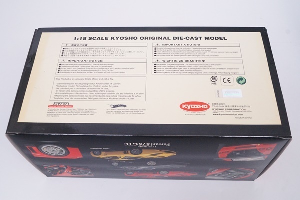京商 KYOSHO 1/18 Ferrari フェラーリ 575GTC 2004 ブラック 08391B