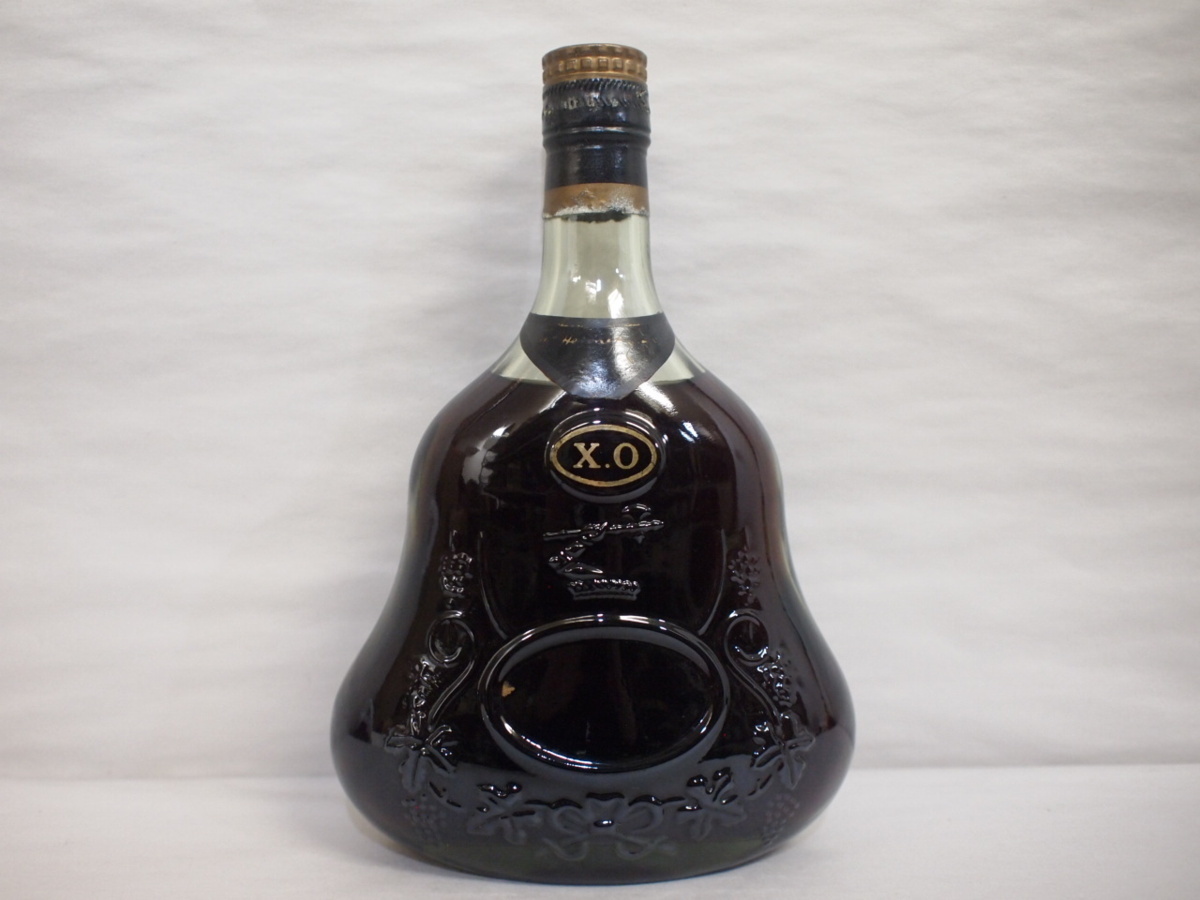 古酒【未開栓】HENNESSY/ヘネシー XO 旧 グリーンボトル 金キャップ 700ml　コニャック　※ラベル剥がれ