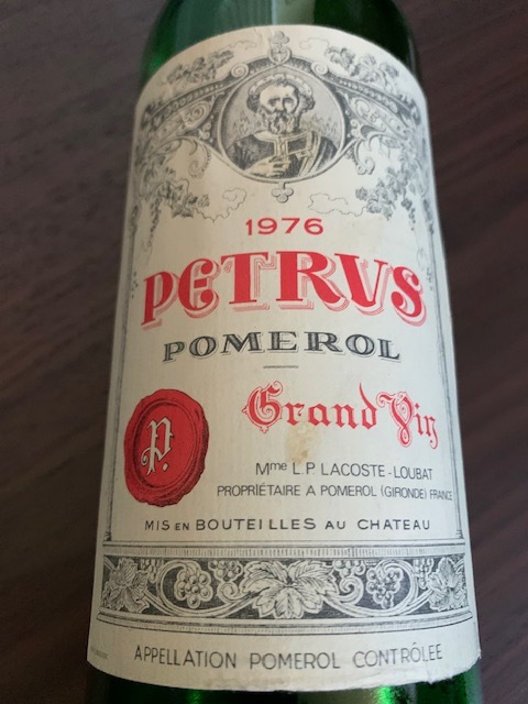 ◇希少レア空瓶◇CHATEAU PETRUS◇シャトー・ペトリュス1976◇コルク付