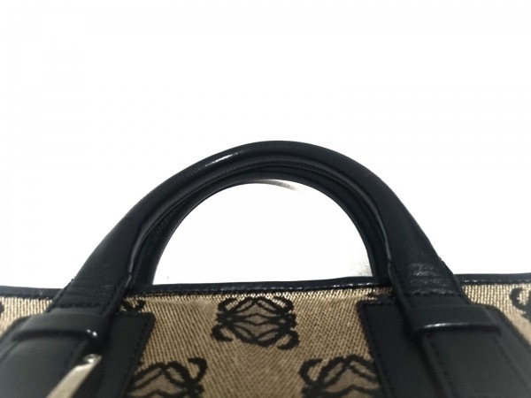 ロエベ LOEWE トートバッグ アナグラム柄 ジャガード×レザー ベージュ