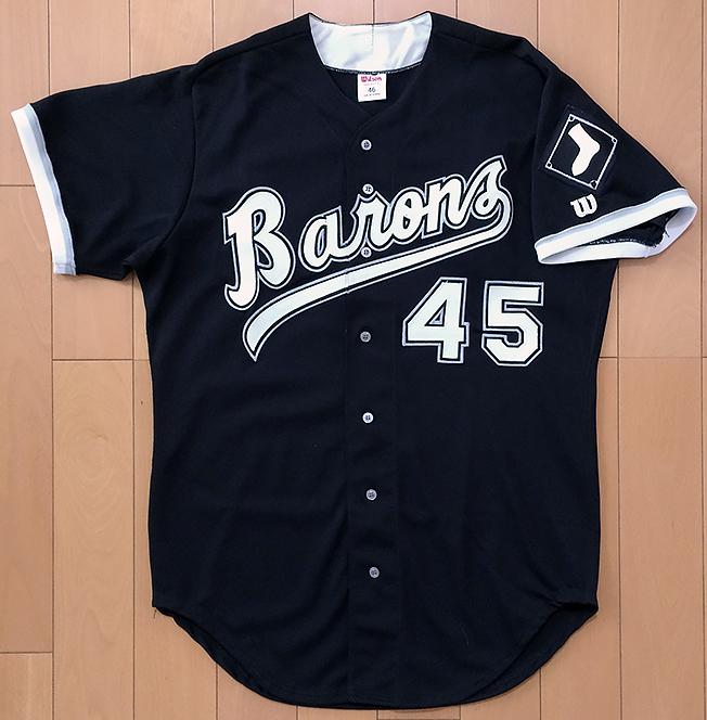 【人気セール，本物保証】 ジョーダンAIR JORDAN/1994年バロンズBIRMINGHAM BARONS45番オルタネイトジャージユニフォーム黒L-XL46美U(応援ユニフォーム、ウエア)｜売買されたオークション情報、yahooの商品情報をアーカイブ公開 応援ユニフォーム、ウエア