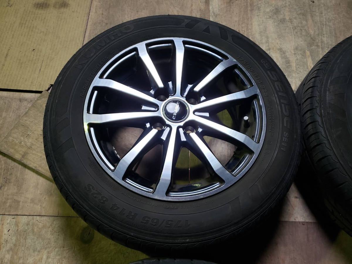 2018年製 バリ山 クムホ 175/65R14 ECO sense アルミホイール 4本 