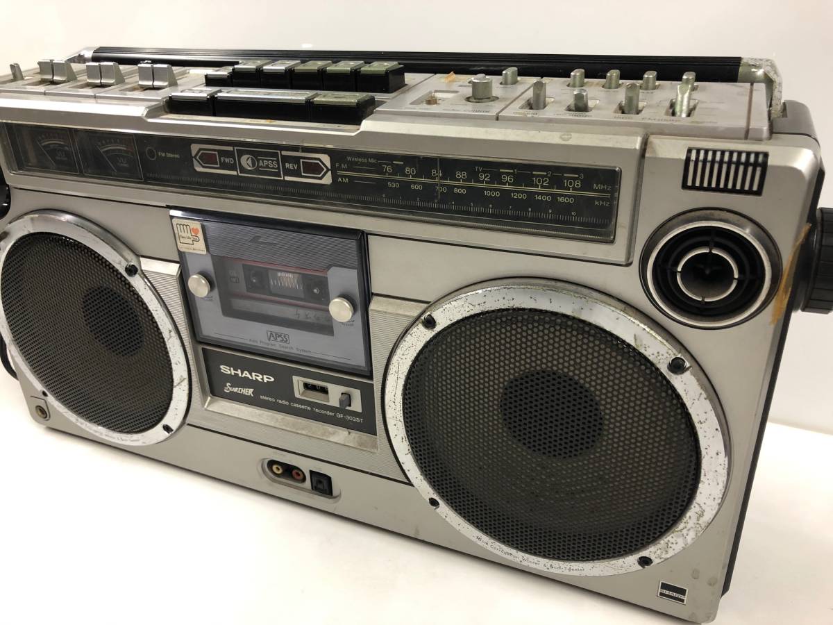 シャープ SHARP ラジカセ GF-508SB ラジオ付ステレオテープレコーダー
