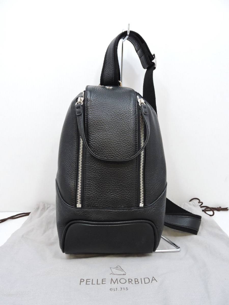 146S544] PELLE MORBIDA MB051 ペッレ モルビダ ボディバッグ ブラック