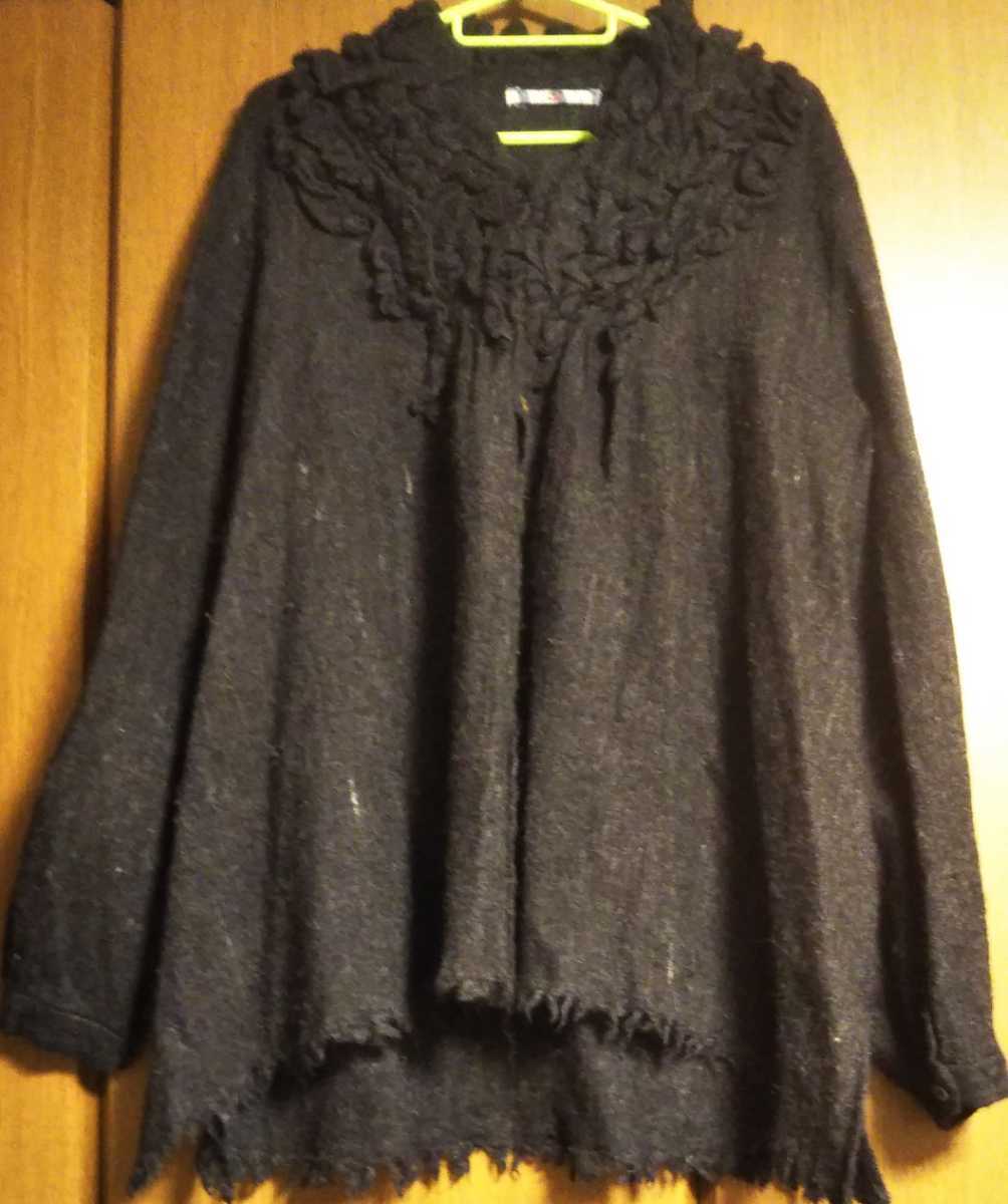 人気，HOT 45rpm 可愛い暖か縮絨ウールブラウス チュニック カットソー 45R(トップス)｜売買されたオークション情報、yahooの商品情報をアーカイブ公開 - オークファン 女性用