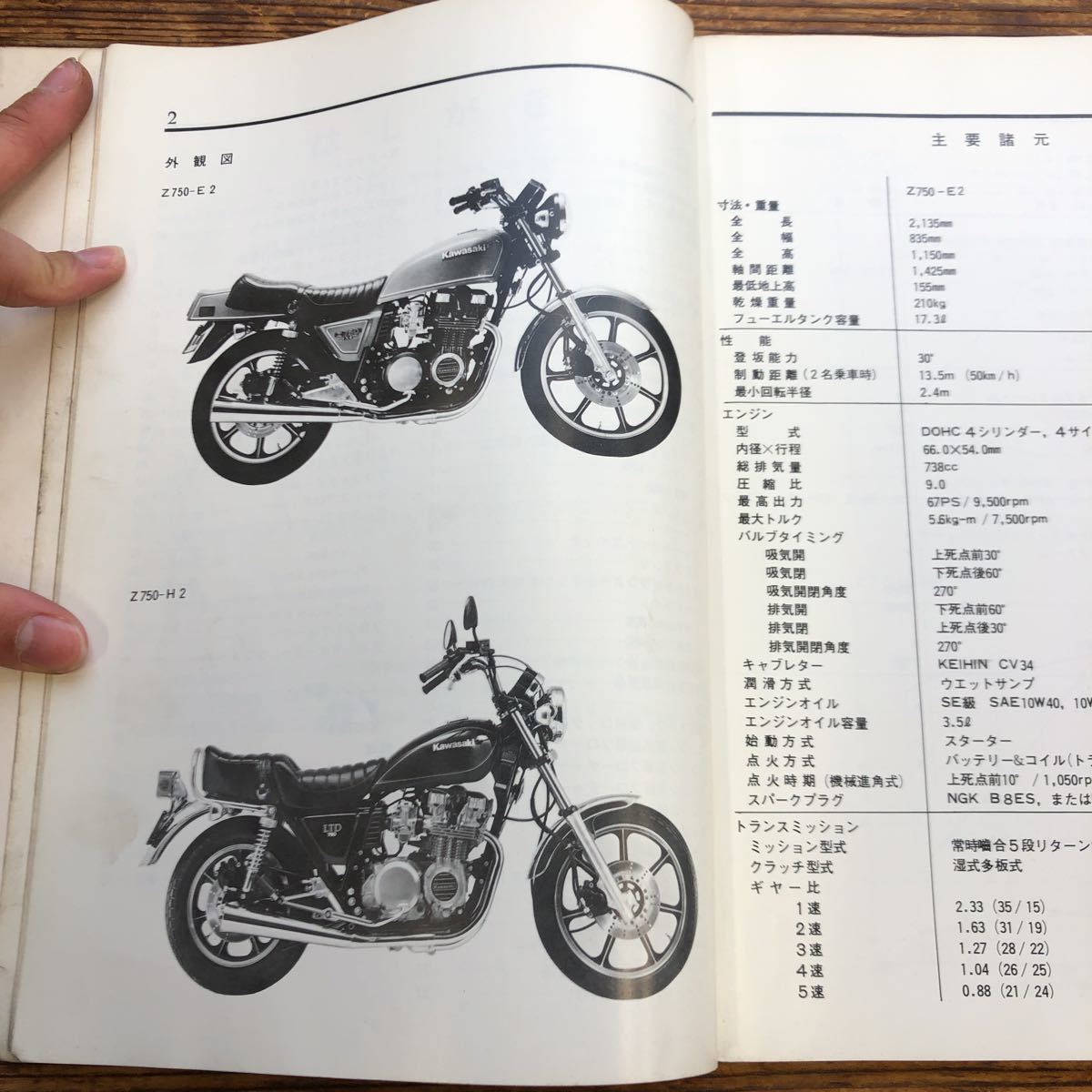 Z750FX-Ⅱ パーツリスト カワサキ 正規 中古 バイク 整備書 Z750-E2