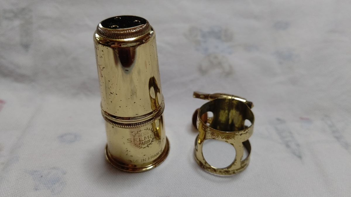セルマー ソプラノサックス 旧型リガチャー＆キャップ セルマー Selmer