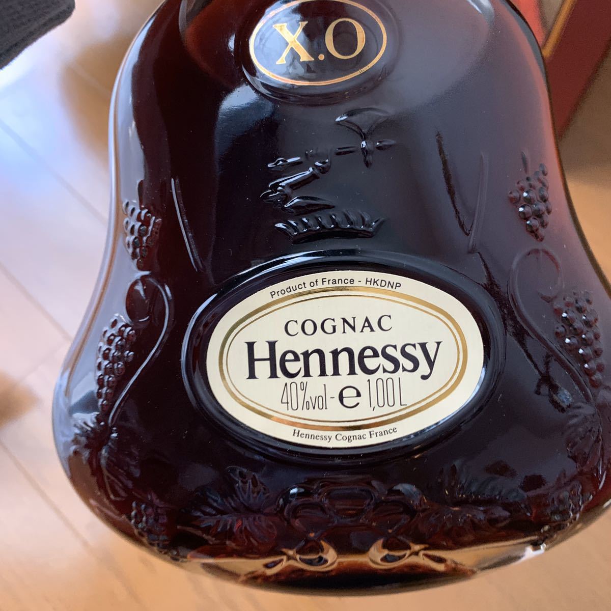 未開栓 Hennessy ヘネシー XO 金キャップ クリアボトル 1，000ml 1L 箱付