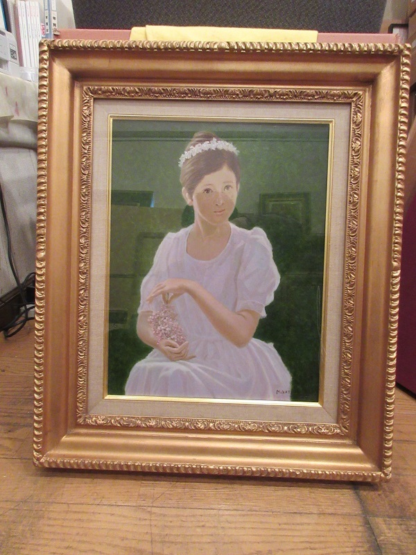 奈古屋晴夫の油絵 油彩画 F50号 遠藤晴夫 「ぶどうの枯れ枝のある