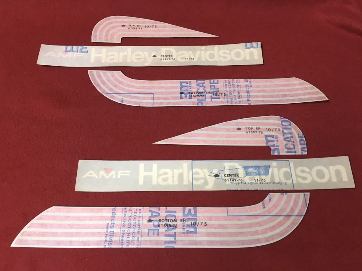 AMF Harley-Davidson 1976 スポーツスター タンクデカール 純正 新品 1