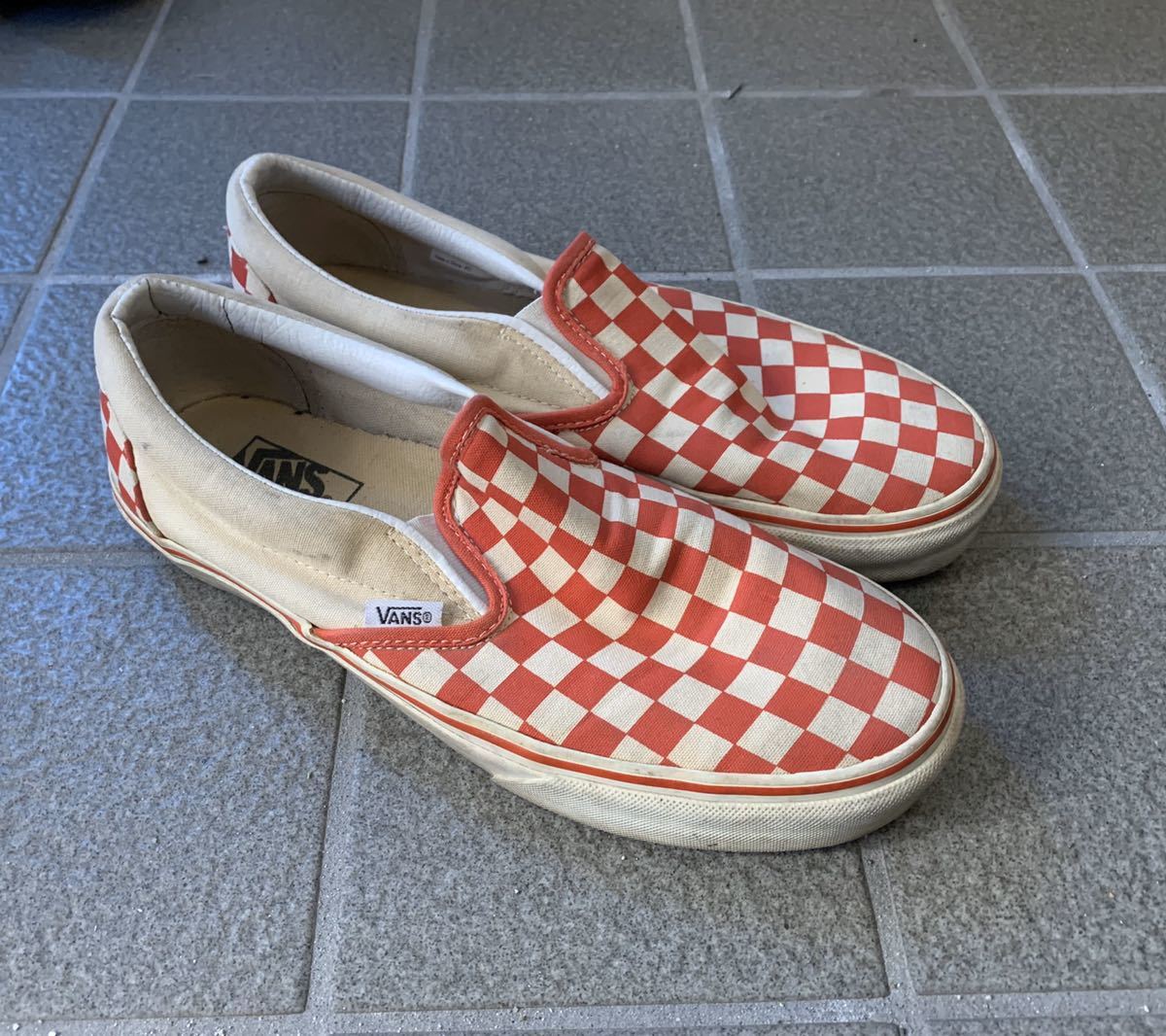 VANS スリッポン 赤チェック 27cm 中古(27.0cm)｜売買された 