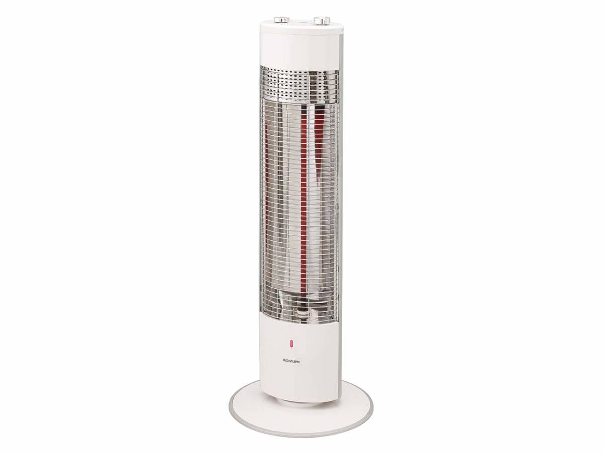 ワイドセラミックヒーター　リモコン付き　美品 遠赤電気ストーブ シーズヒーター 200~800W オフタイマー付 ホワイト