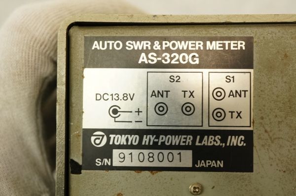 B659508N】東京ハイパワー　AS-320G 　HF-1.2GHz　　AUTO SWR & POWERMETER　SWR計 アマチュア無線 通電OK簡易動作済み_6