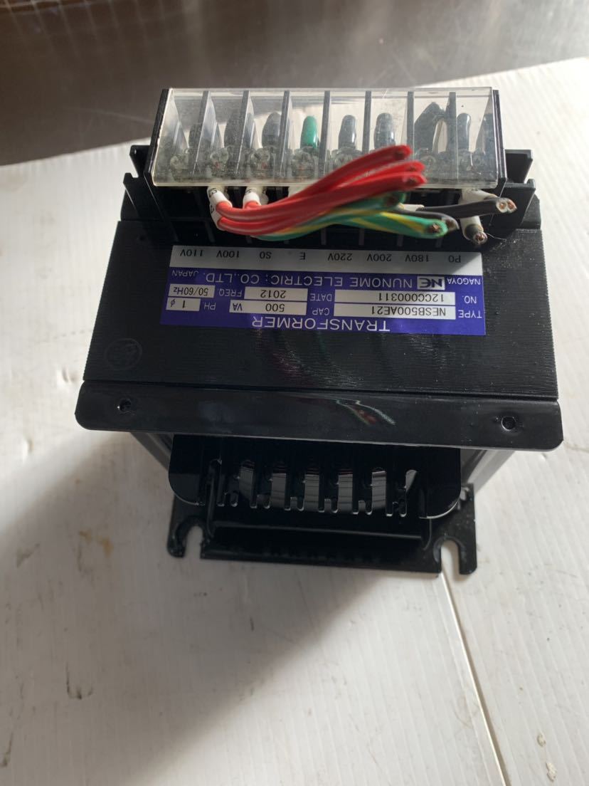 ff977 布目電機 NESB500AE21 トランス (単相乾式変圧器) 中古美品