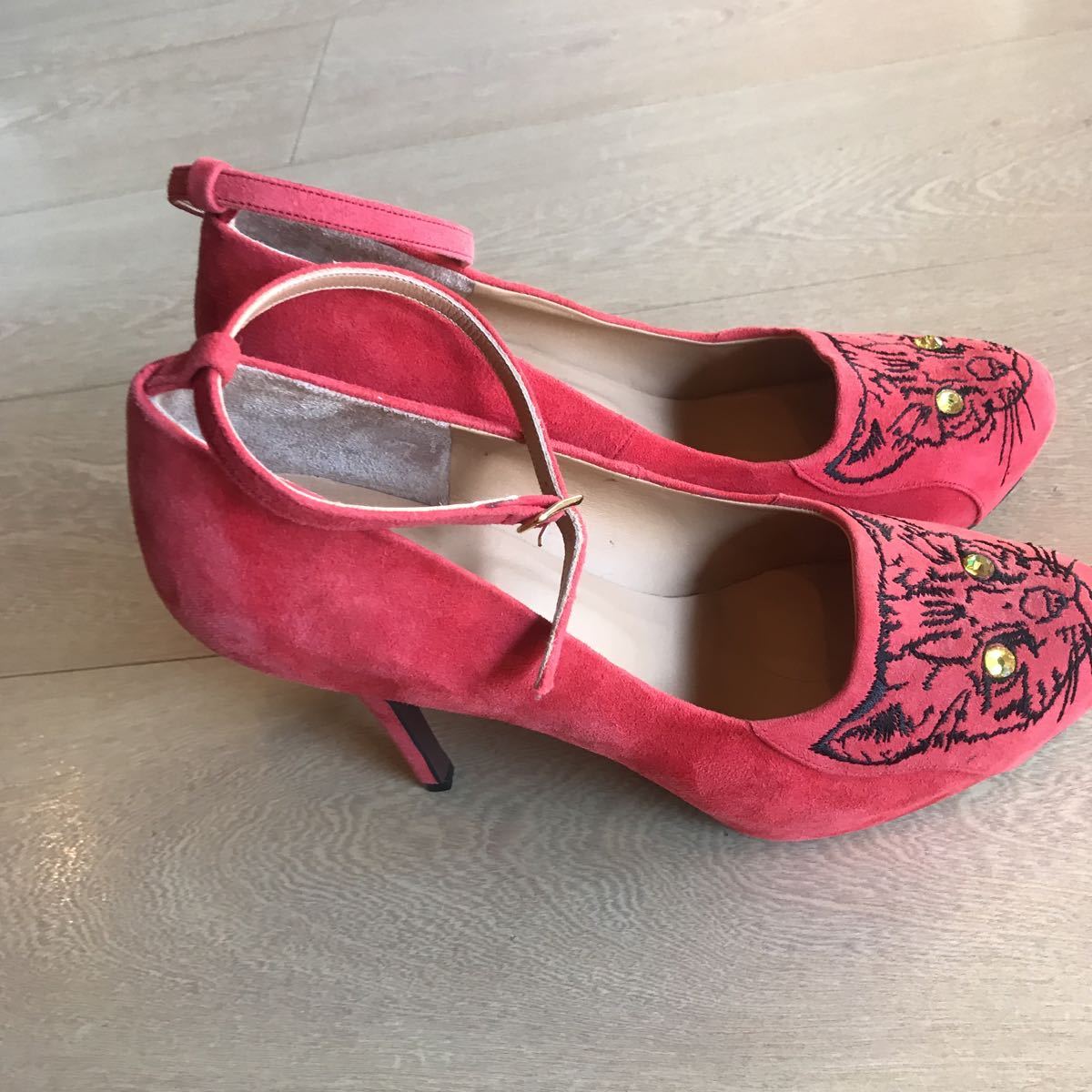 1円 美品 UNDERCOVER アンダーカバー ハイヒール スエード 猫 パンプス 