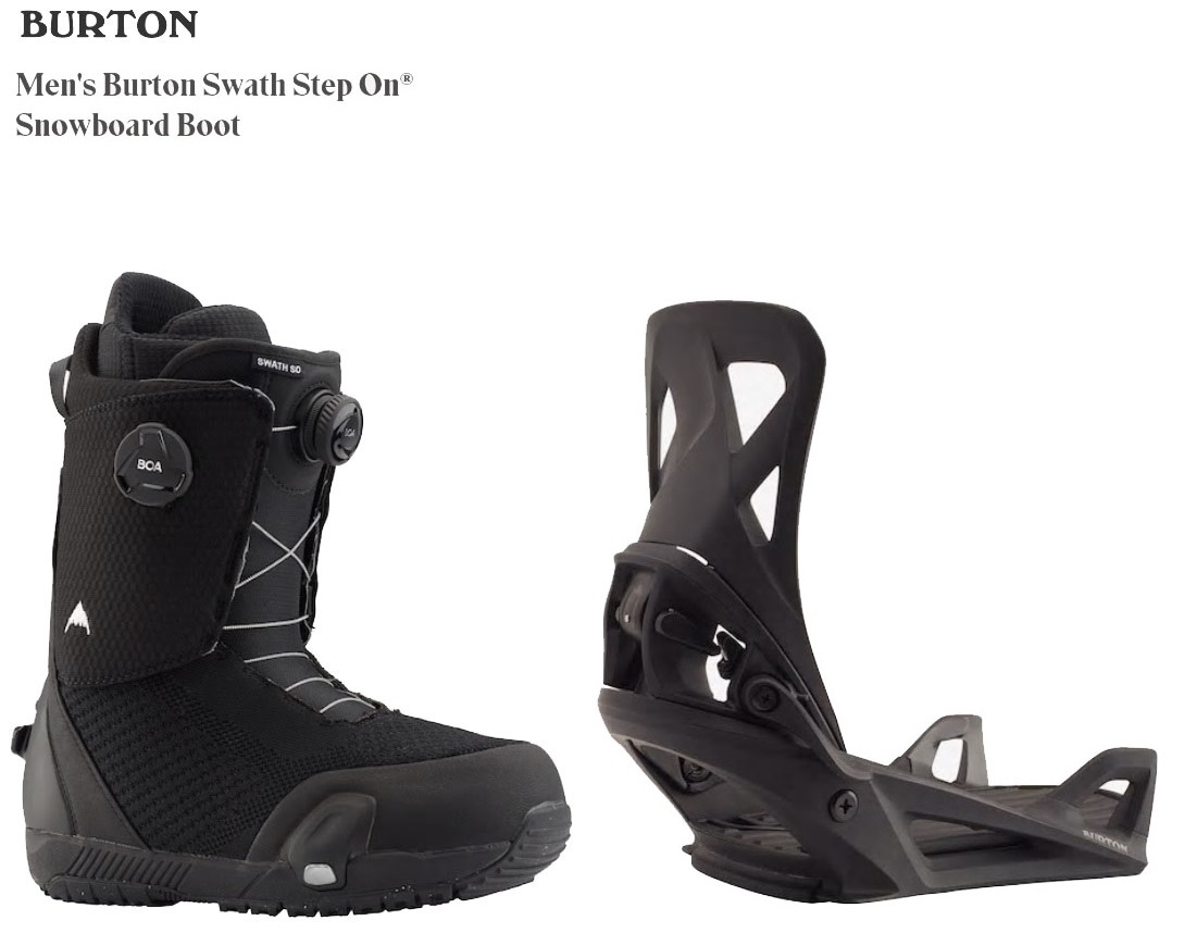 BURTON STEP ON SWATH STEPON BOOTS US 9.5 & STEPON BINDING M BLACK 正規品 ...