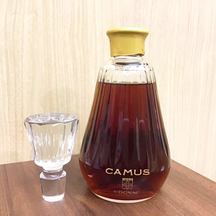【未開栓】CAMUS Baccarat Carafe カミュ カラフェ バカラ 替え栓付き オールドボトル 700mL 40% ブランデー コニャック 洋酒 古酒 / DI5 カミュ カラフェ バカラ 40度 未開封古酒 POUR