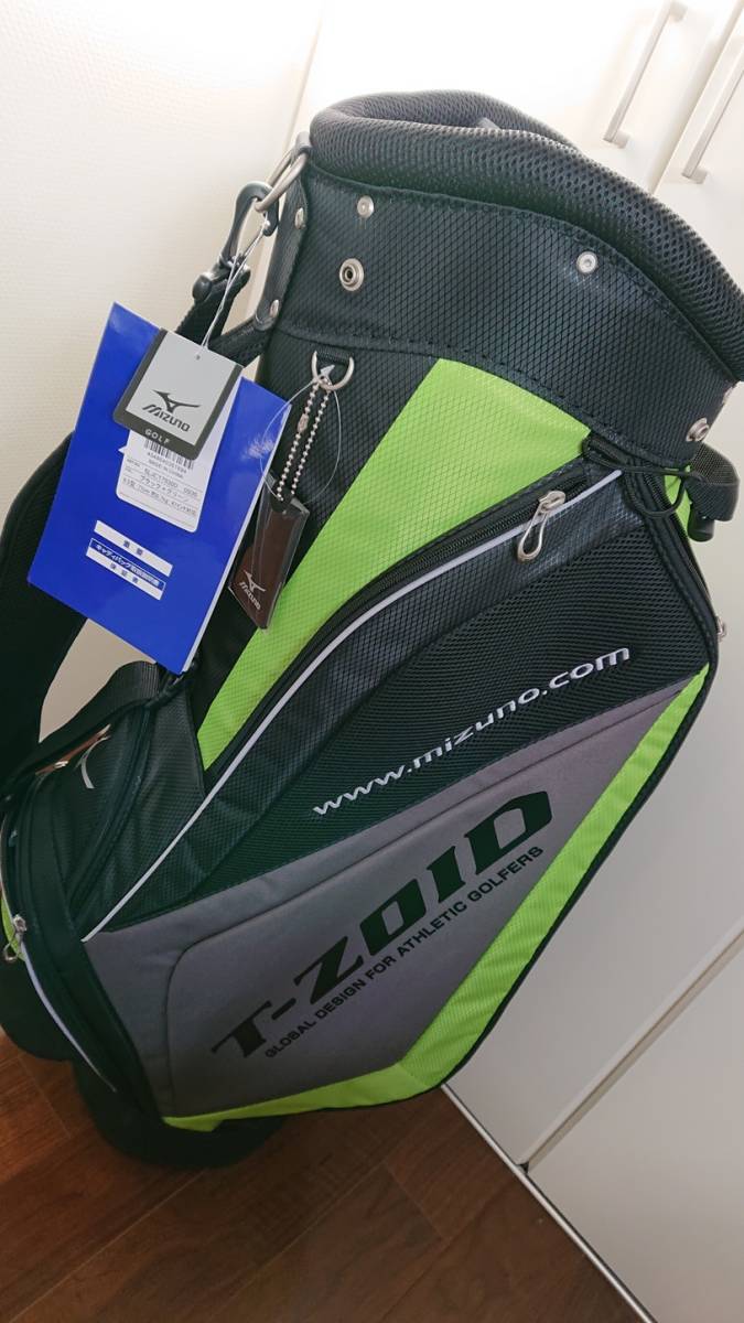 MIZUNO T-ZOID キャディバッグ ヘッドカバー付 ブラック グリーン MIZUNO T-ZOID キャディバッグ ヘッドカバー付 ブラック グリーン