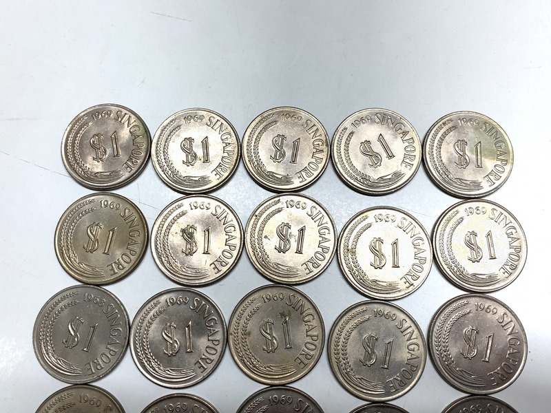 シンガポール 硬貨と10ドル干支記念コイン【41枚】1ドル/50S/20S/10S