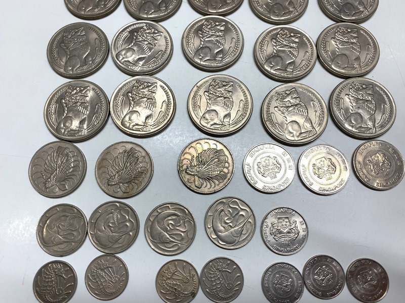シンガポール 硬貨と10ドル干支記念コイン【41枚】1ドル/50S/20S/10S