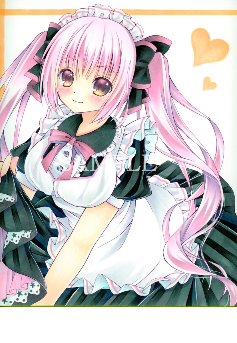 手描きイラスト オリジナル ツインテールのメイドさん 色紙 手描きイラスト 売買されたオークション情報 Yahooの商品情報をアーカイブ公開 オークファン Aucfan Com