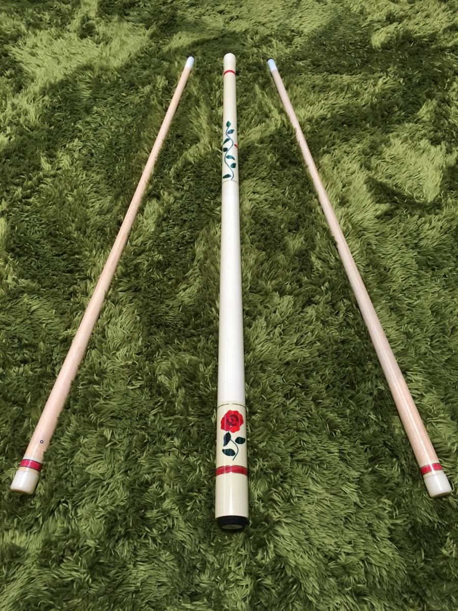驚きの破格値，正規品 メウチ ホワイトローズ 500本限定モデル ブラックドットシャフト ビリヤードキュー(ビリヤード)｜売買されたオークション情報、yahooの商品情報をアーカイブ公開 - オークファン ビリヤード