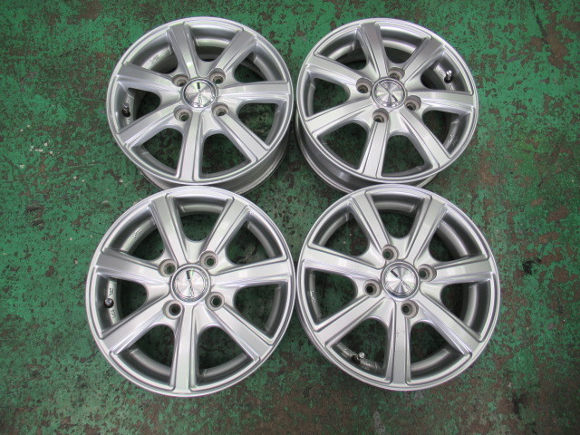 PRD 13インチ アルミホイール 13X4J +43 PCD100 4H 4穴 中古