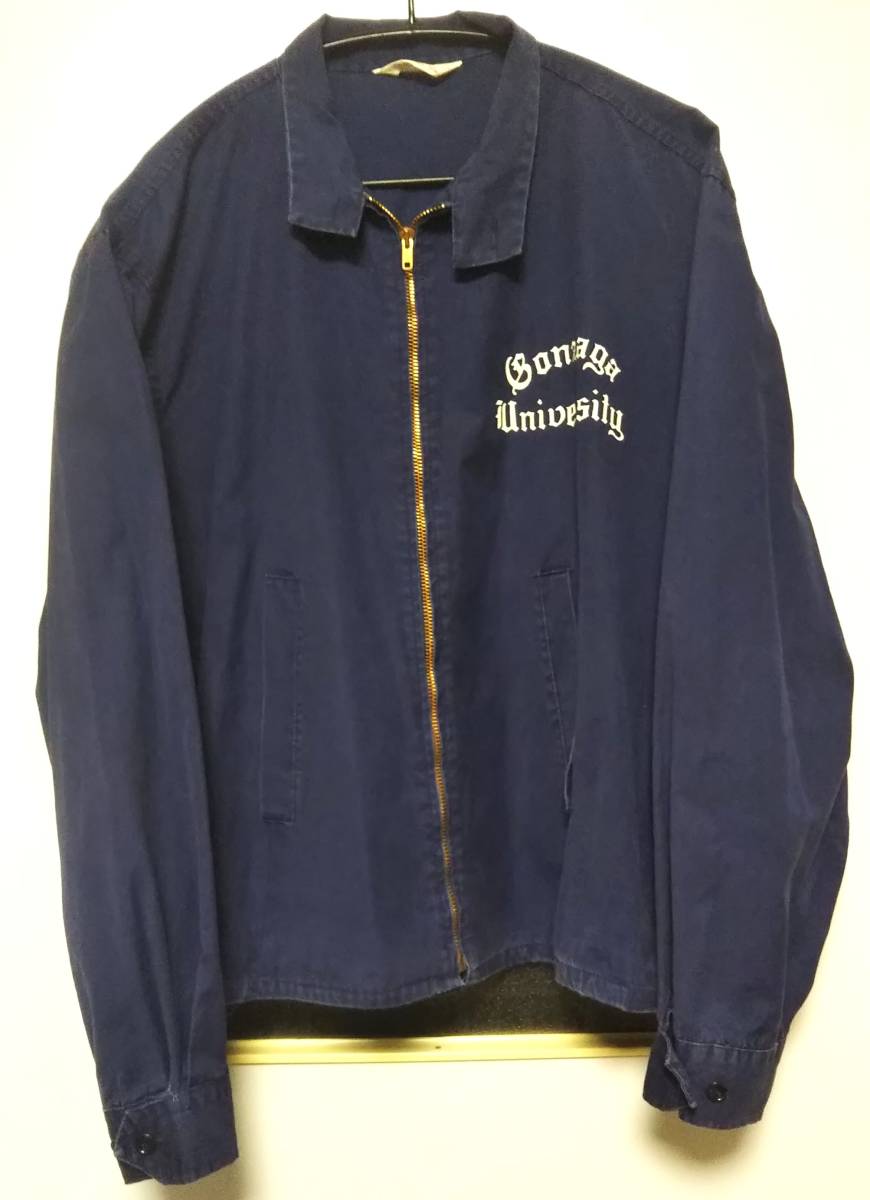 50s60s チャンピオン スウィングトップブルゾン USA製 L ナス紺 グッドカラー ナス紺 USA ヴィンテージ 60s チャンピオン champion
