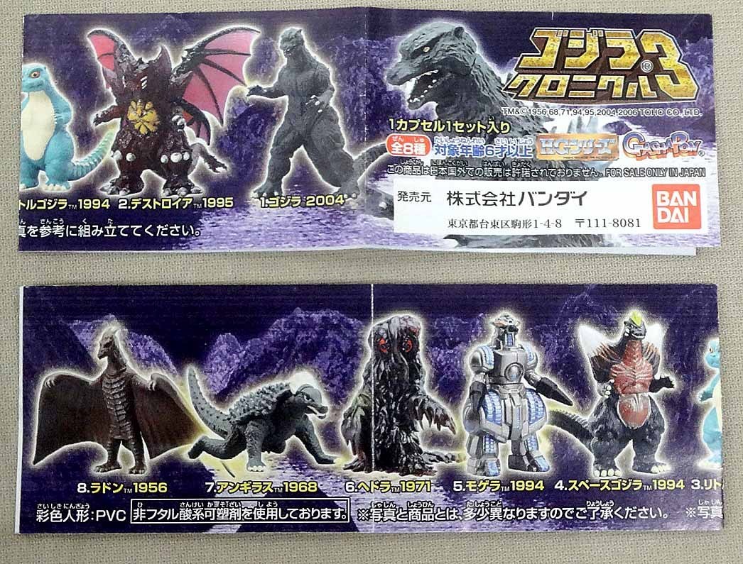 フィギュア HGゴジラクロニクル3 全8種セット