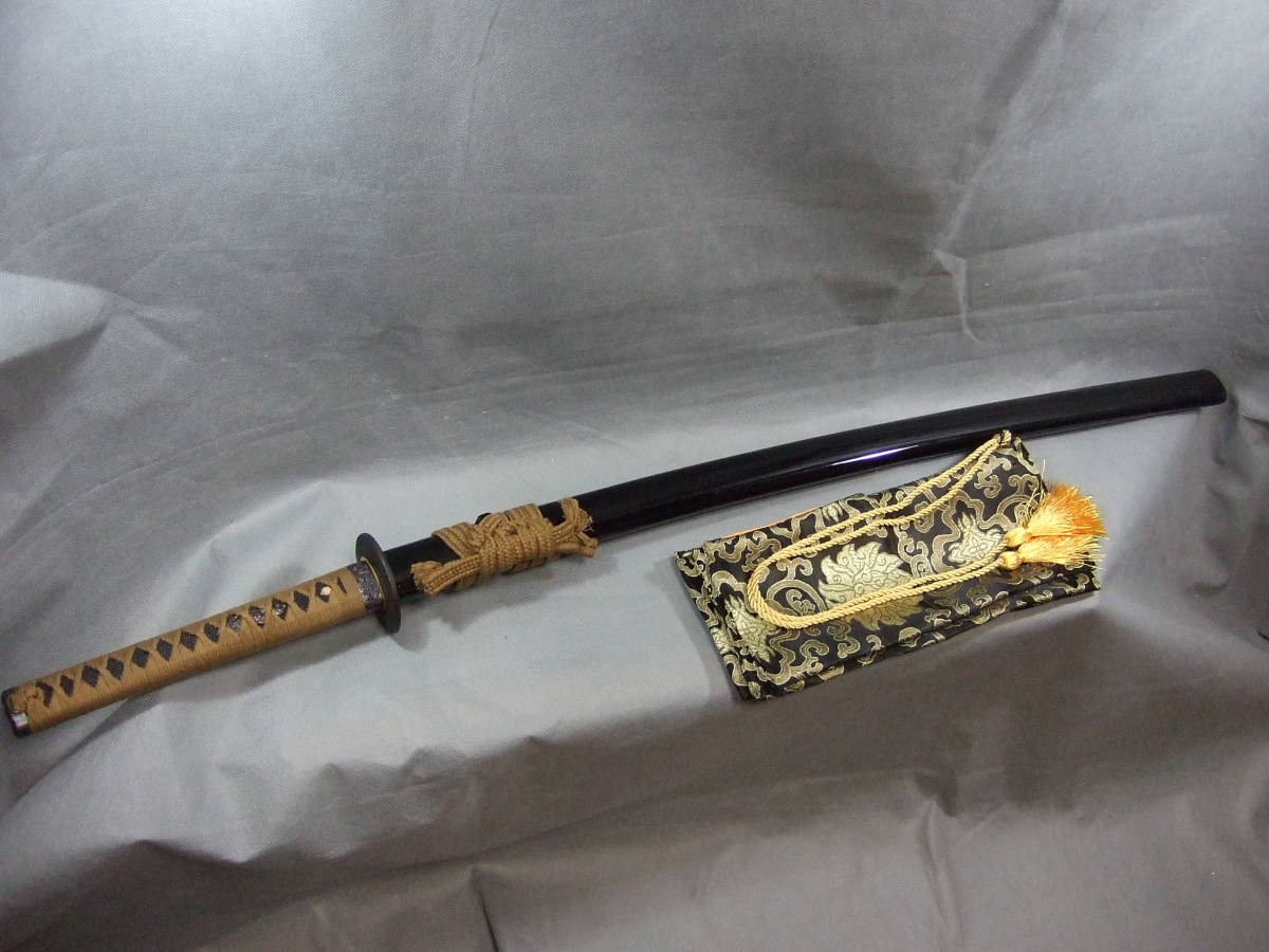 新品工具 【高級本格居合刀】居合用模擬刀 長曾祢虎徹写し 本鮫皮 銅地 