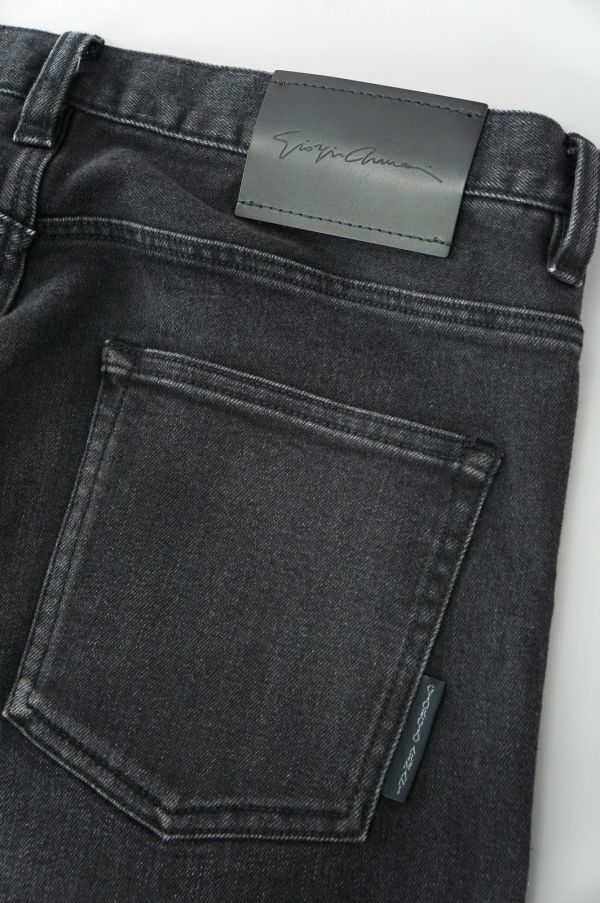 ARMANI GIORGIO ジョルジオ アルマーニ 黒タグ タグ ブロックレザー